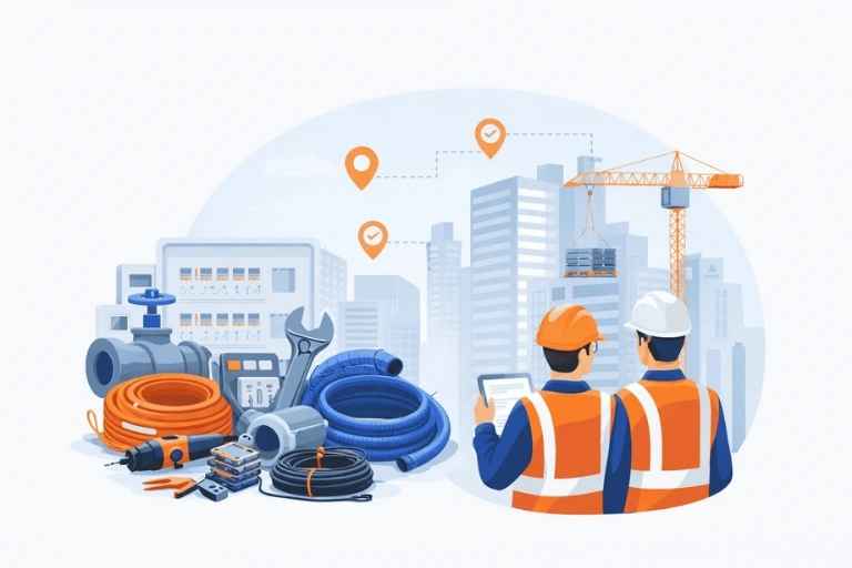Industrial project support illustration